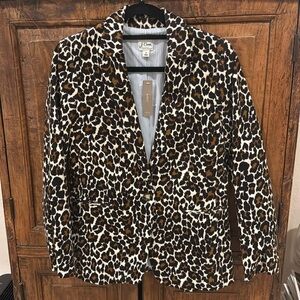 J.Crew Leopard Corduroy Blazer